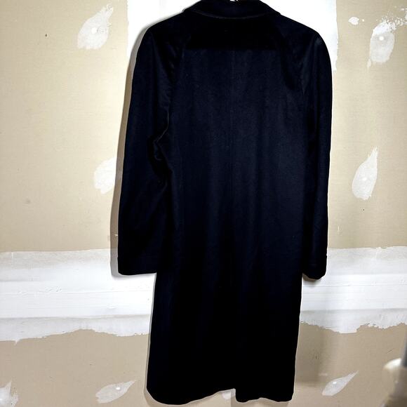 Loro Piana Storm System Trench Coat 100% Cashmere Single Breasted Black 54 - Picture 5 of 5